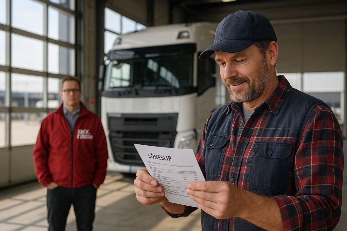 Hur kollektivavtal formar löner för lastbilschaufförer med upp till 6,8% höjning 2025-2026, betald läkarundersökning och regional löneskillnad.