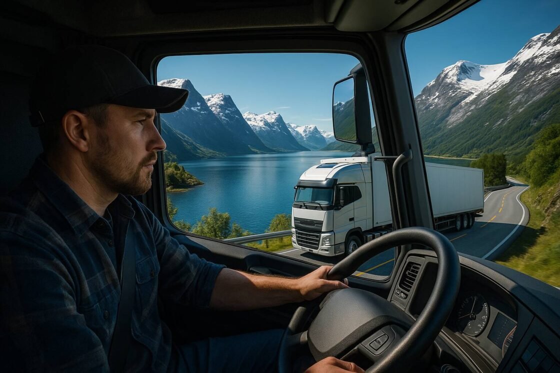 Aktuella lönenivåer, arbetsvillkor och jämförelse med Sverige för lastbilschaufförer i Norge. Allt du behöver veta om löner och förmåner 2025.